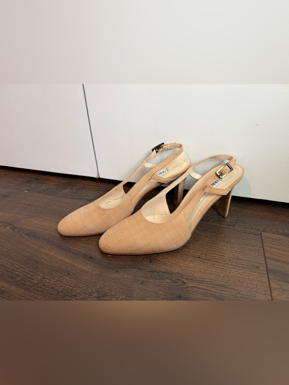 Vintage Giorgio Armani Le Collezioni Slingback Pumps Size 37 (7 US) Nude/Beige